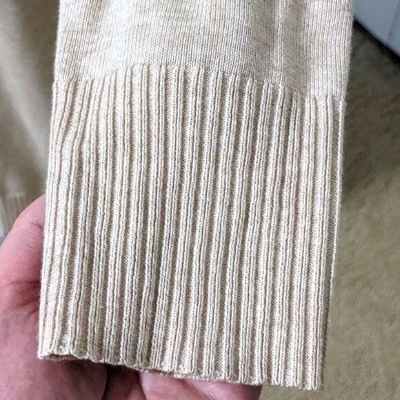 NWOT Isaac Mizrahi Women's Open Front Duster w/ Patch Pockets, Ribbed Cuffs - Picture 5 of 14